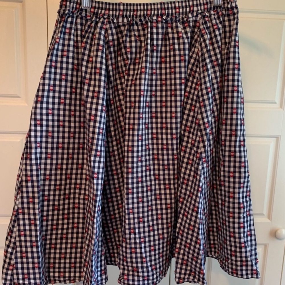 Maeve Gingham Picnic Skirt. Large.
